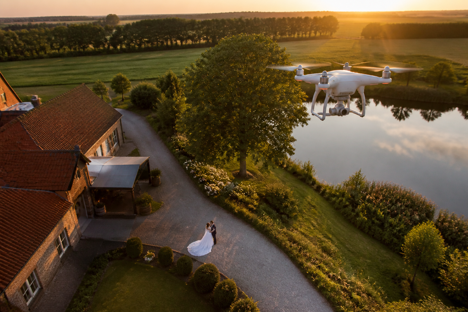 Drone-opnames op je bruiloft: mag dat en wanneer is het mooi?
